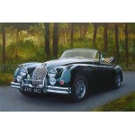 Jaguar XK 150 oil painting
